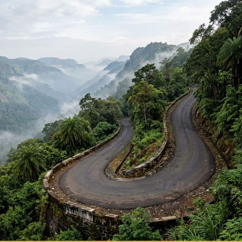 Bangalore to Coorg (Madikeri) tempo traveller rental — 265 km via NH275 via Mysore & the Madikeri highway