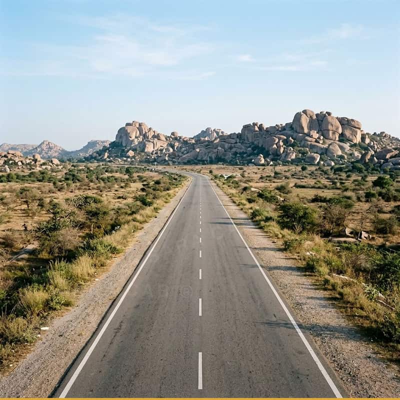 Bangalore to Hampi UNESCO World Heritage Circuit tempo traveller rental — 340 km via NH50 via Chitradurga & Hospet