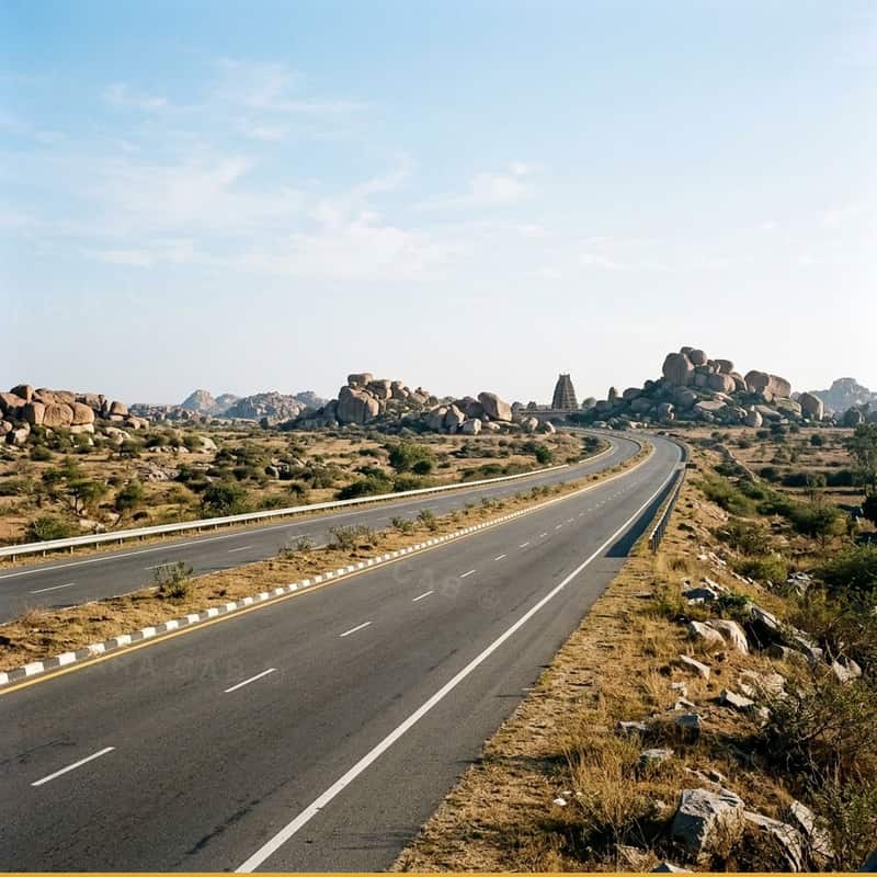 Chennai to Kanchipuram Silk & Temple City tempo traveller rental — 75 km via NH48 (Chennai-Bengaluru Highway) via Sriperumbudur