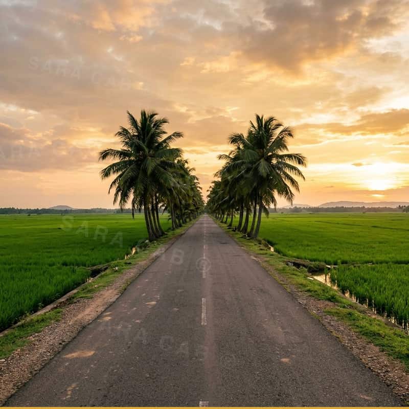 Madurai to Courtallam Falls & Tenkasi tempo traveller rental — 160 km via NH744 via Rajapalayam & Tenkasi
