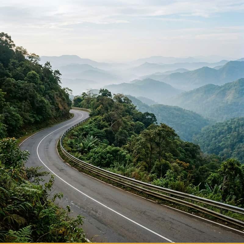 Madurai to Munnar Tea Estates & Eravikulam tempo traveller rental — 160 km via NH85 via Theni & the Bodimettu ghat road