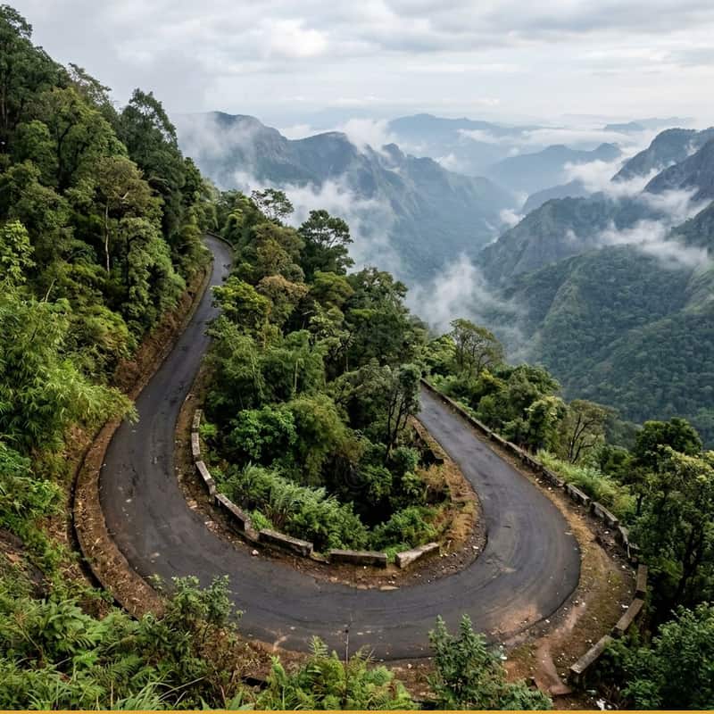 Mysore to Coorg (Madikeri) tempo traveller rental — 120 km via NH275 via Hunsur & Kushalnagar