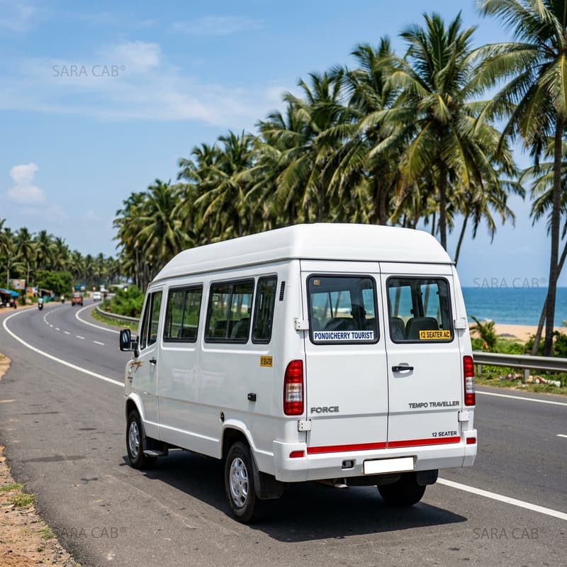 12-Seater Executive AC Tempo Traveller exterior view for tempo traveller rental